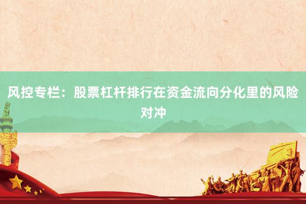 风控专栏：股票杠杆排行在资金流向分化里的风险对冲