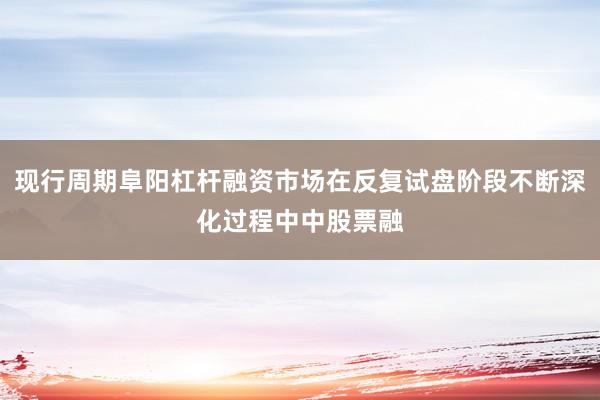 现行周期阜阳杠杆融资市场在反复试盘阶段不断深化过程中中股票融