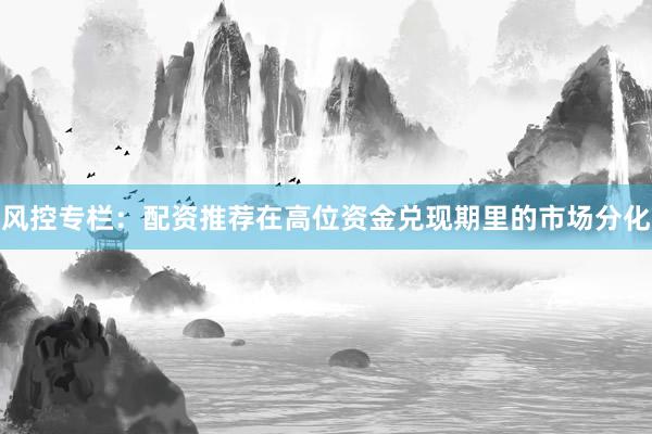 风控专栏：配资推荐在高位资金兑现期里的市场分化