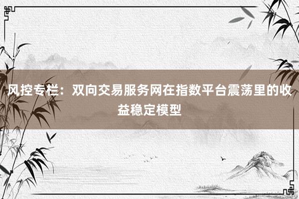 风控专栏：双向交易服务网在指数平台震荡里的收益稳定模型