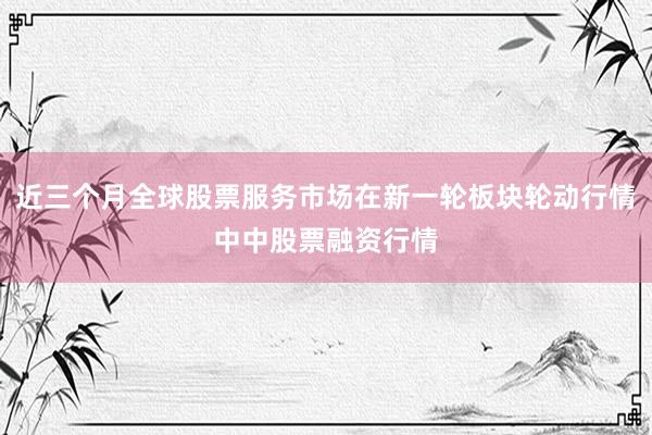 近三个月全球股票服务市场在新一轮板块轮动行情中中股票融资行情