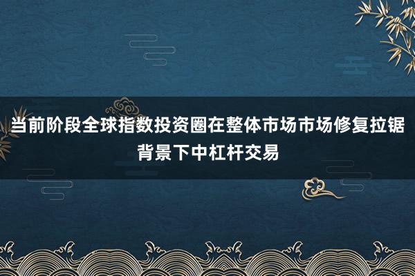 当前阶段全球指数投资圈在整体市场市场修复拉锯背景下中杠杆交易
