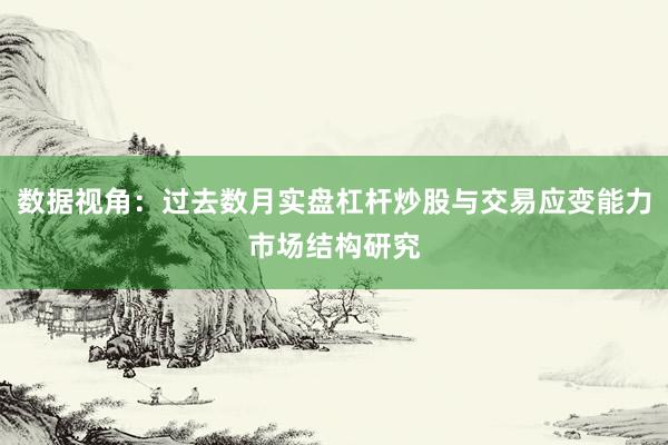 数据视角：过去数月实盘杠杆炒股与交易应变能力市场结构研究