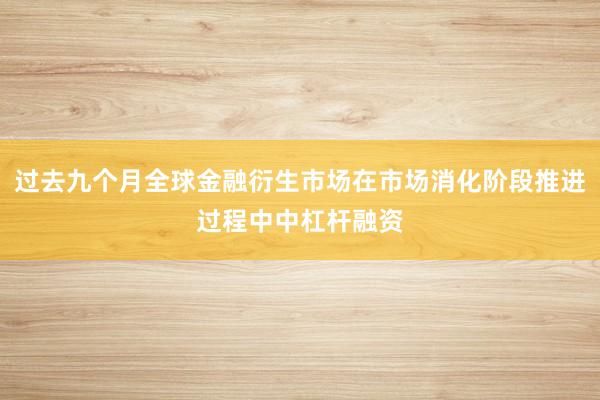 过去九个月全球金融衍生市场在市场消化阶段推进过程中中杠杆融资