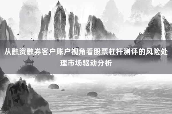 从融资融券客户账户视角看股票杠杆测评的风险处理市场驱动分析