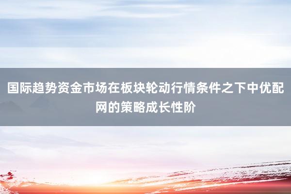 国际趋势资金市场在板块轮动行情条件之下中优配网的策略成长性阶