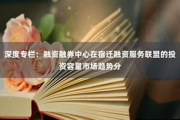 深度专栏：融资融券中心在宿迁融资服务联盟的投资容量市场趋势分